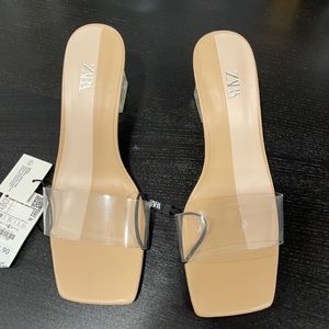 Zara women's low heeled slippers